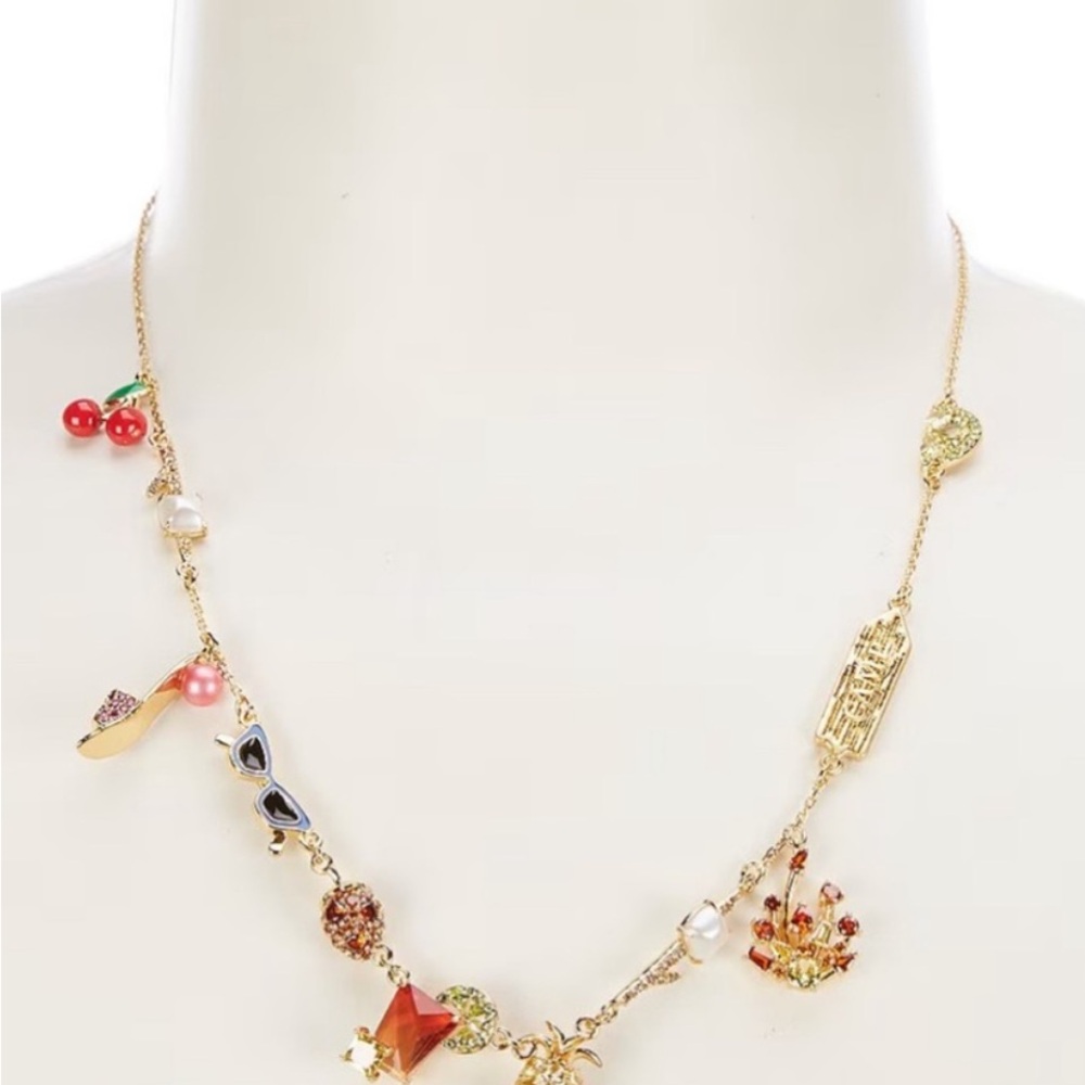 Kate Spade Sweet Treasure Scatter Gold Charm Necklace.